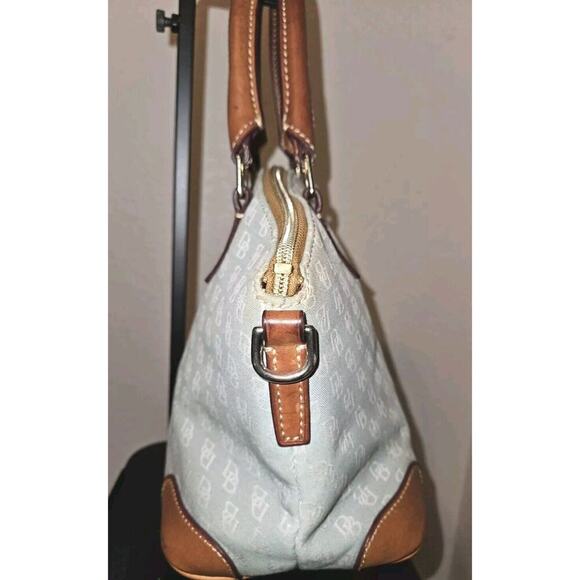 Dooney Bourke Charlie Satchel Canvas Crossbody Handbag Signature Logo Purse - Picture 5 of 16